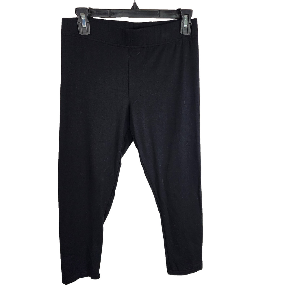 Soma Womens Essential Crop Legging Small Pull On Black Loungewear Rayon Spandex